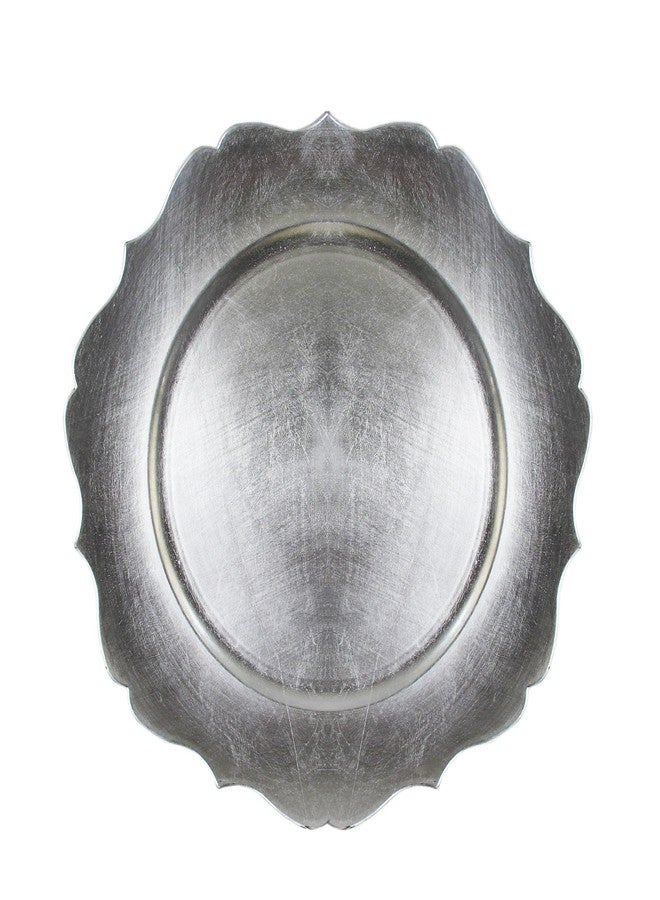ChargeIt by Jay Scallop Charger Plate, Silver - Image 1