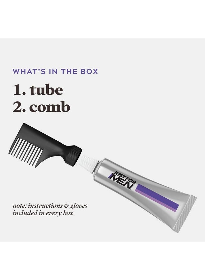 Just For Men - Just For Men Touch of Gray, Mens Hair Color Kit with Comb Applicator for Easy Application, Great for a Salt and Pepper Look - Black, T-55, Pack of 1 - Image 1