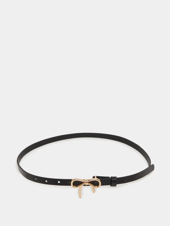 Styli Styli Solid Metallic Ribbon Buckle Belt