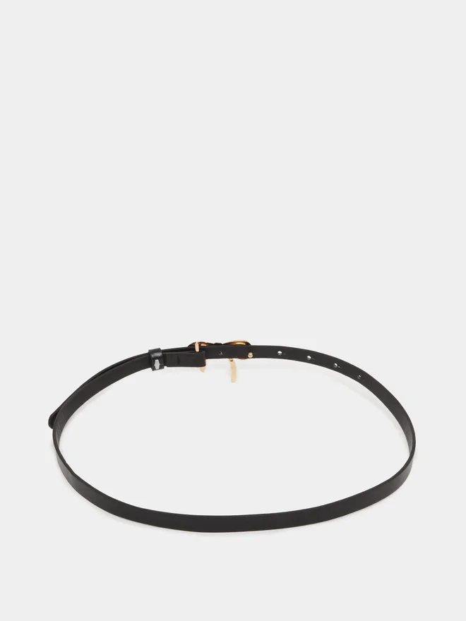 Styli Styli Solid Metallic Ribbon Buckle Belt