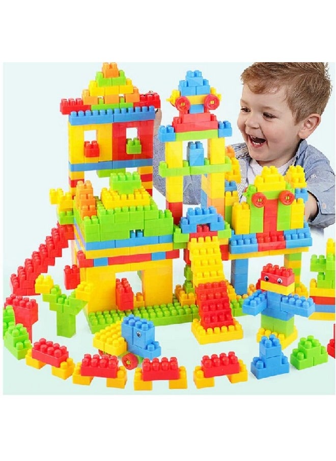 FunBlast FunBlast DIY Plastic Building Blocks for Kids Puzzle Games for Kids, Toys for Children Educational & Learning Toy for Kids, Girls & Boys - (250+ Blocks with 38 Wheels) Multicolor (250 pieces)  - Image 1