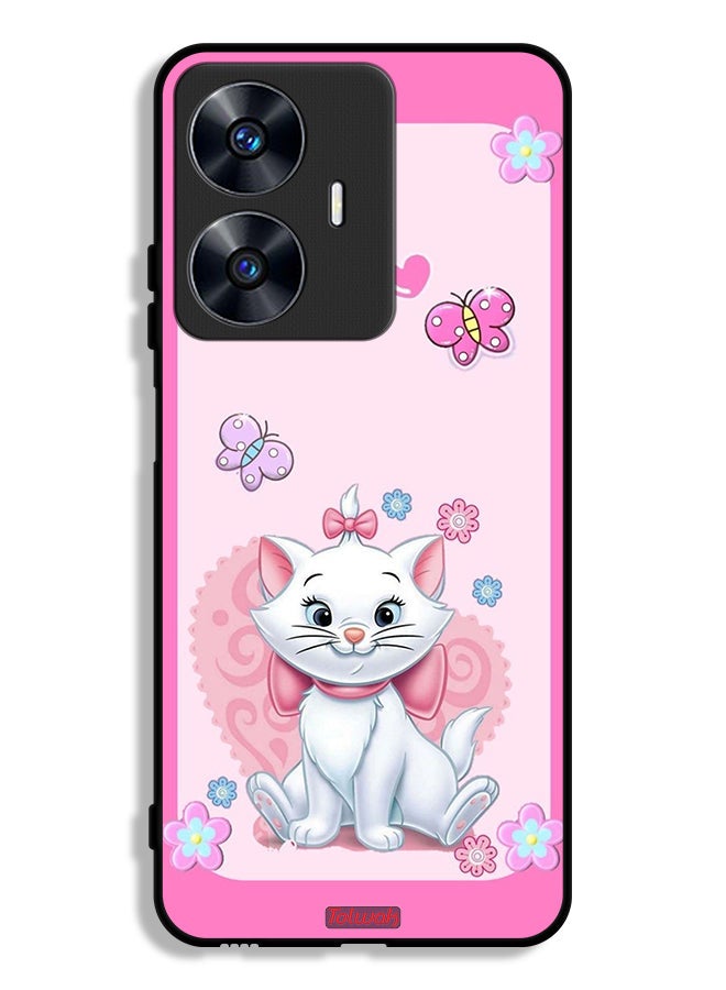 Tolwak غطاء واقي لهاتف Realme C55 بشكل قطة لطيفة - Image 1