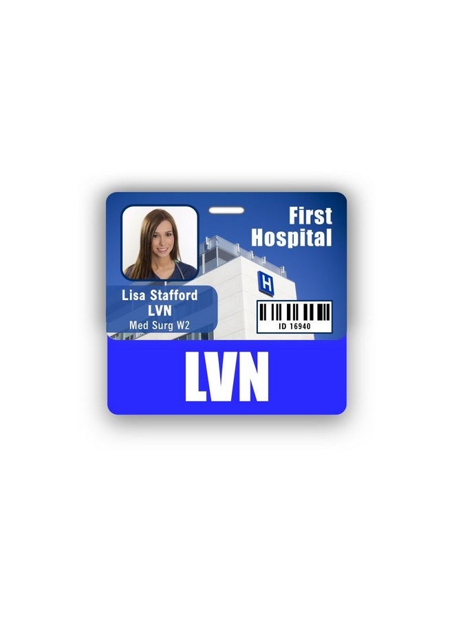 Scrubs and Stuff LLC - Lvn Badge Buddy Horizontal W/Height & Weight Conversion Charts (Blue) - Image 1