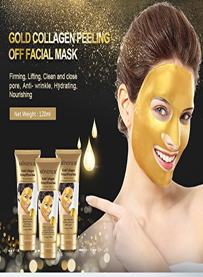 Mond'sub Gold Collagen Peel Off Facial Mask for Nourishing and Removing Blackheads - 120 ml - Image 1