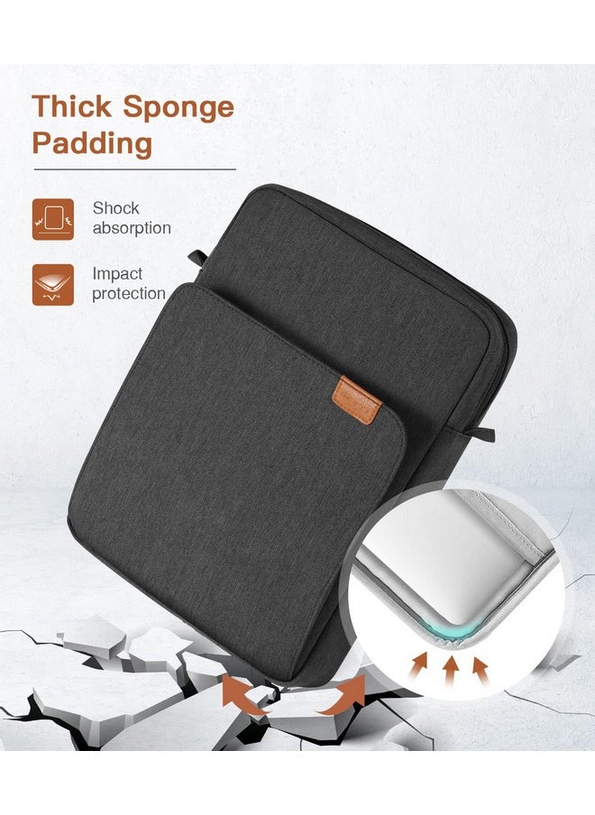 MoKo - MoKo 13.3-14 Inch Laptop Sleeve Bag Fits MacBook Pro M3/M2 14" 2023, MacBook Pro 13" M2, New MacBook Air 13.6" M3/M2 2024/2022,Tab S8 Ultra 14.6",Handle Carrying Case with Shoulder Strap, Black & Gray - Image 1