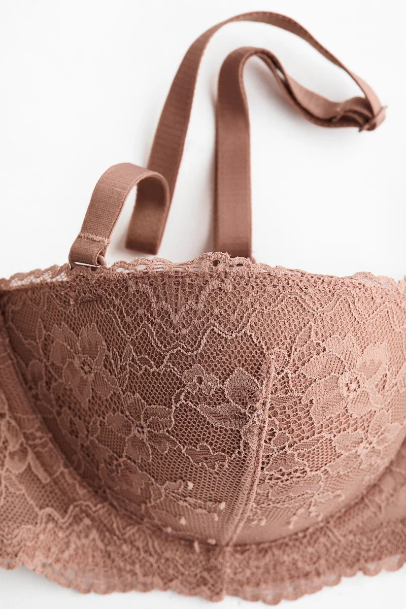 H&M Padded lace balconette bra