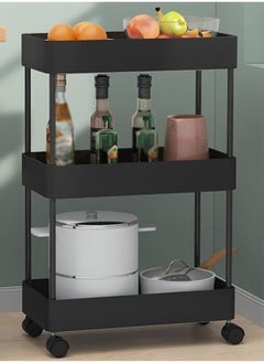 BLOOMING TIME 3-Layer Simple Gap Rack, Multi-Layer Storage Rack, Floor-Standing , Black  - Image 1