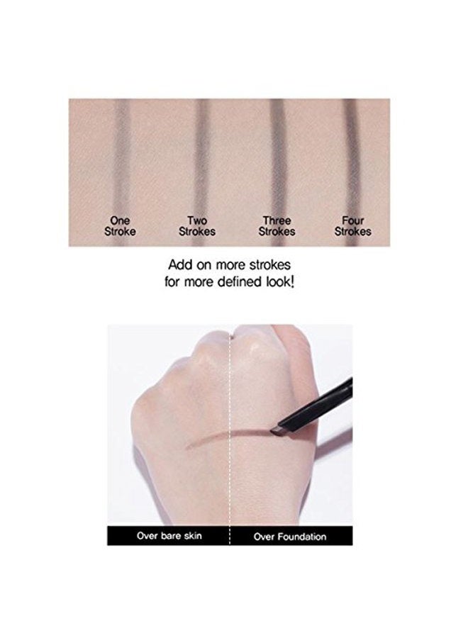 CLIO Kill Brow Auto Hard Eyebrow Pencil, Dual-End, Long Lasting, Waterproof, Smudge-Resistant, Spoolie Brush, Sharpener (02 Light Brown) - Image 5
