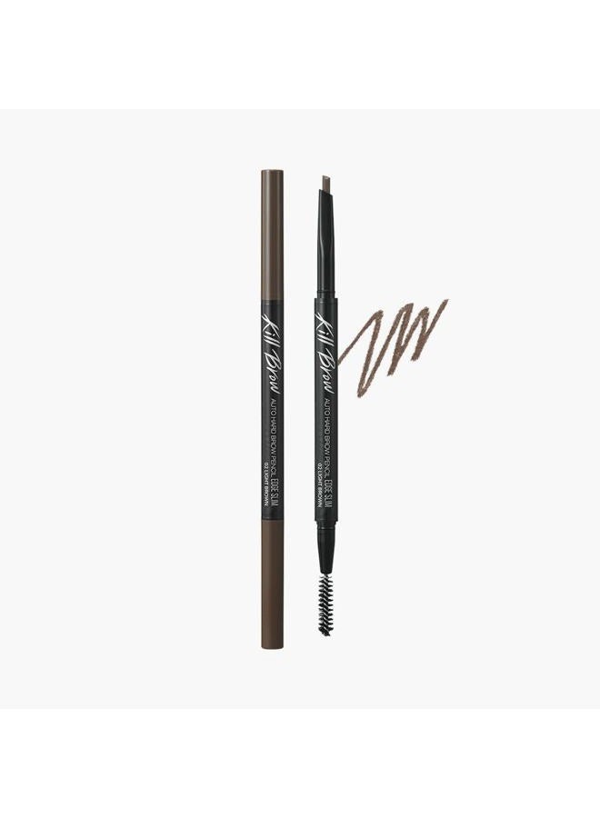 CLIO Kill Brow Auto Hard Eyebrow Pencil, Dual-End, Long Lasting, Waterproof, Smudge-Resistant, Spoolie Brush, Sharpener (02 Light Brown) - Image 1