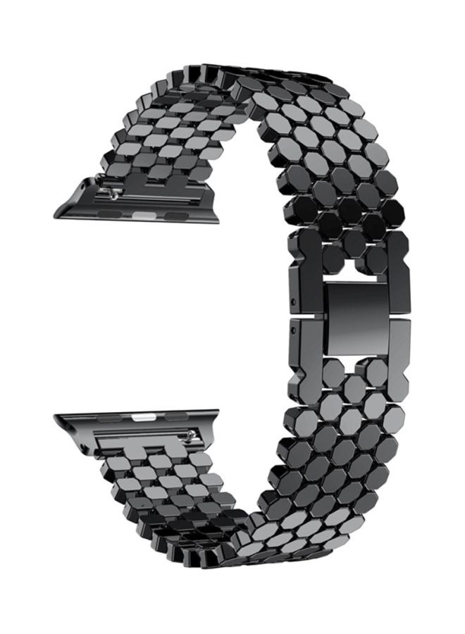 NIBEMINENT Replacement Band For Apple Watch Series 3 42mm Black/Grey - Image 1