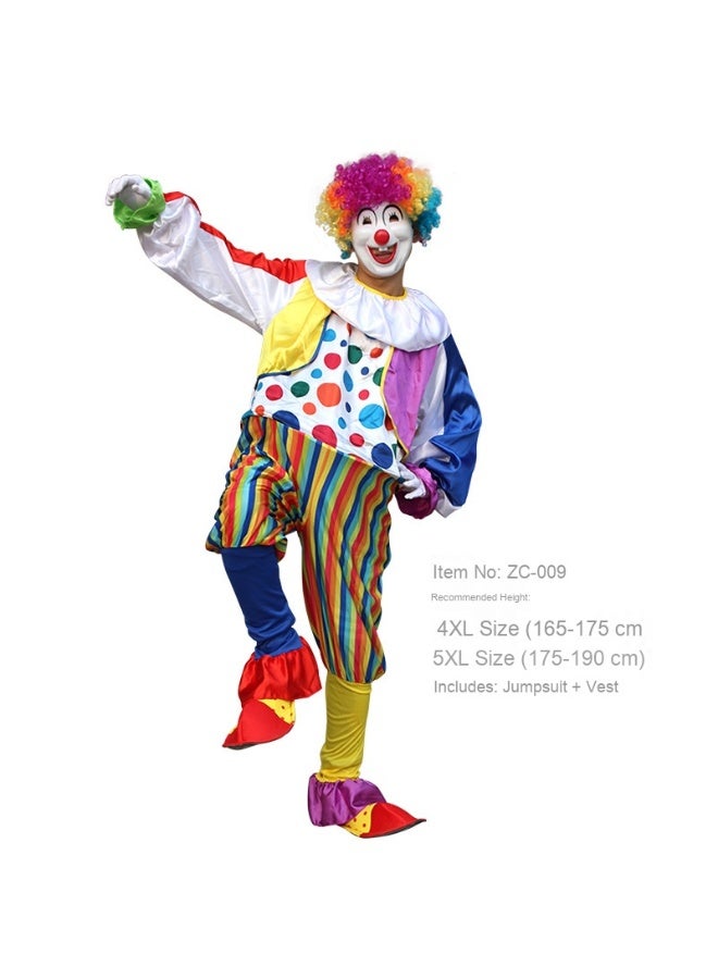 Loquat Adult Clown Costume - Perfect Choice for Carnival Parties