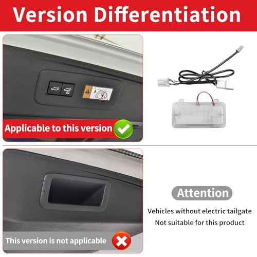 LaIIker Tailgate Decorative Lights for 2024-2026 Toyota Land Cruiser 250 1958 Prado Lc250 Trunk High Brightness LED Lighting Punch-Free Waterproof Interior Modification Accessories (Electric tailgate) - Image 2