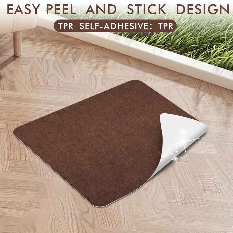 Himake Recliner Pads for Hardwood Floors, Non Slip Recliner Grippers, Furniture Pads Floor Mats for Carpet, Anti Slide Office Chair Mat for Floor Protector, 35"x35" (1 Pack Brown - Image 3