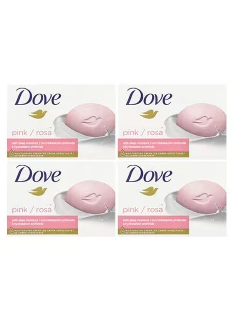 Beauty Bar Soap with Deep Moisture, Pink, 4 Bars, 3.75 oz (106 g)