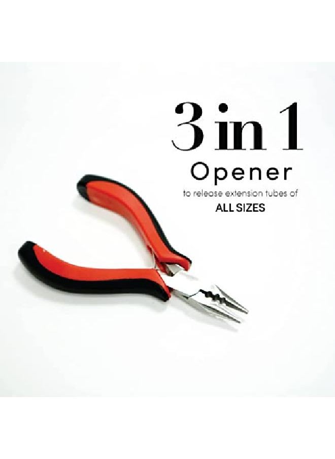 The Hair Shop - Hair Extension All 5In1 Tool Zipper Kit For Itips Beads And Micro Links ; Professional Set W/ Opener Closer Pulling Needle Loop Needle For Hair Extensions - Image 1
