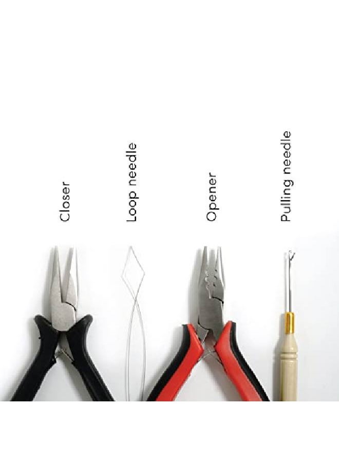 The Hair Shop - Hair Extension All 5In1 Tool Zipper Kit For Itips Beads And Micro Links ; Professional Set W/ Opener Closer Pulling Needle Loop Needle For Hair Extensions - Image 1