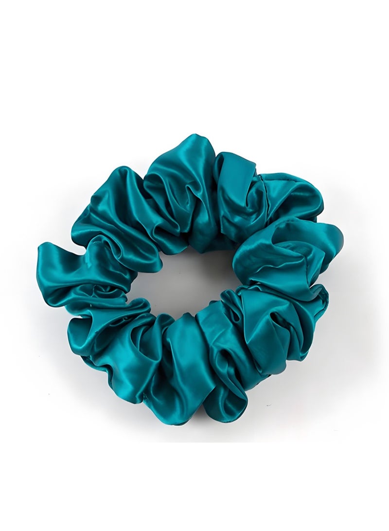 إسكدنيا ربطات الشعر السريعة الحرير الساتين الشعر المرونات الفرقات إكسسوارات الشعر المرجان الأزرق