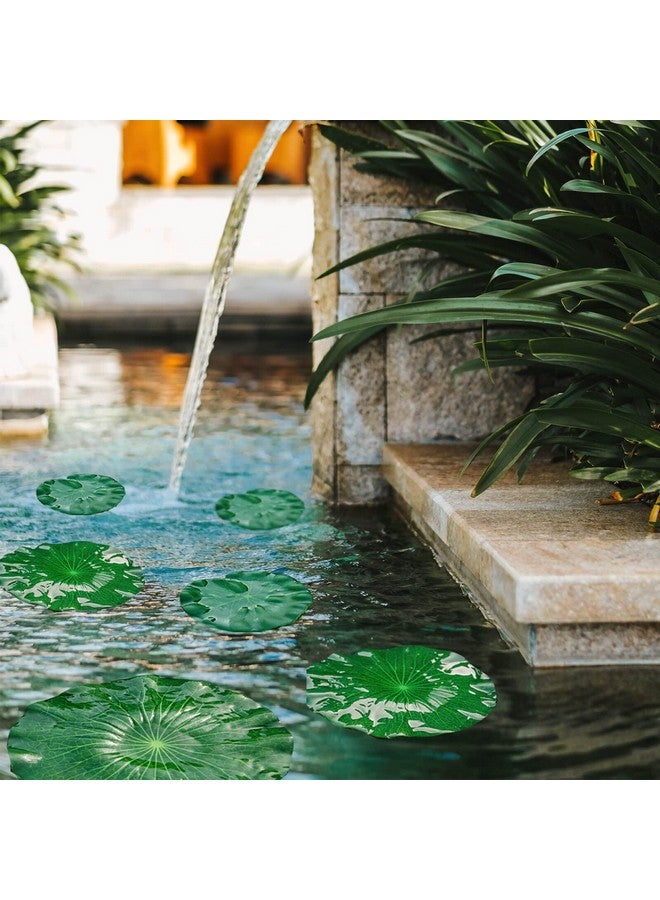 FFNIU 12Pcs Lily Pads For Ponds, Artificial Floating Foam Lotus Leaves, Lily Pads Foliage Pond Decor For Koi Fish Pool Patio Aquarium  - Image 4