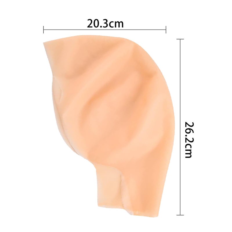 Hoedia 2 PCS Makeup Latex Bald Caps and 2 PCS Nylon Wig Caps Costume Accessories for Halloween Party Adults Kids - Image 3