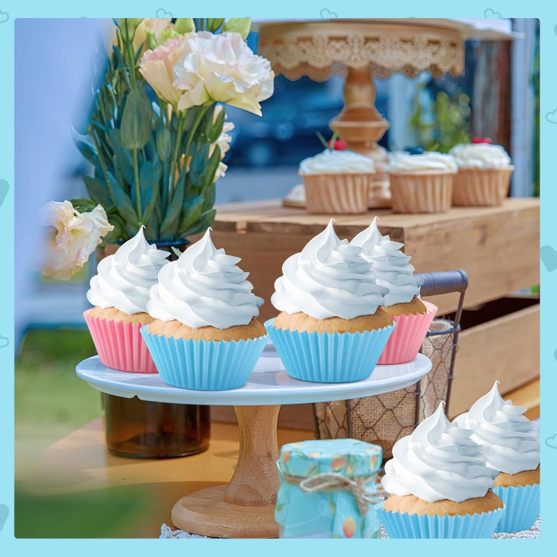 SANNIX 450Pcs Valentine's Day Cupcake Liners, Heart Candy Love XOXO Baking Cups Cupcake Wrappers Paper Wraps Muffin Liners for Valentines Day Wedding Birthday Party Candy Cake Decorations Supplies - Image 5