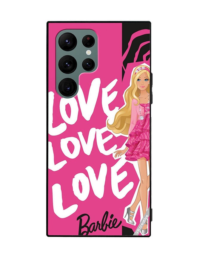 VR CREATIVE Protective Case Cover For Samsung Galaxy S22 Ultra 5G Love Love Barbie Design Multicolour - Image 1