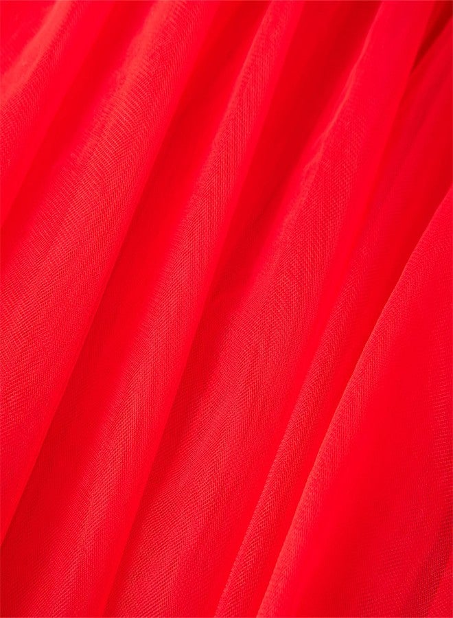 Niyage Girls Valentines Dress Toddler Baby Birthday Holiday Outfits Long Sleeve Tulle Tutu Princess Party Dresses Love Hearts Red 120 - Image 2