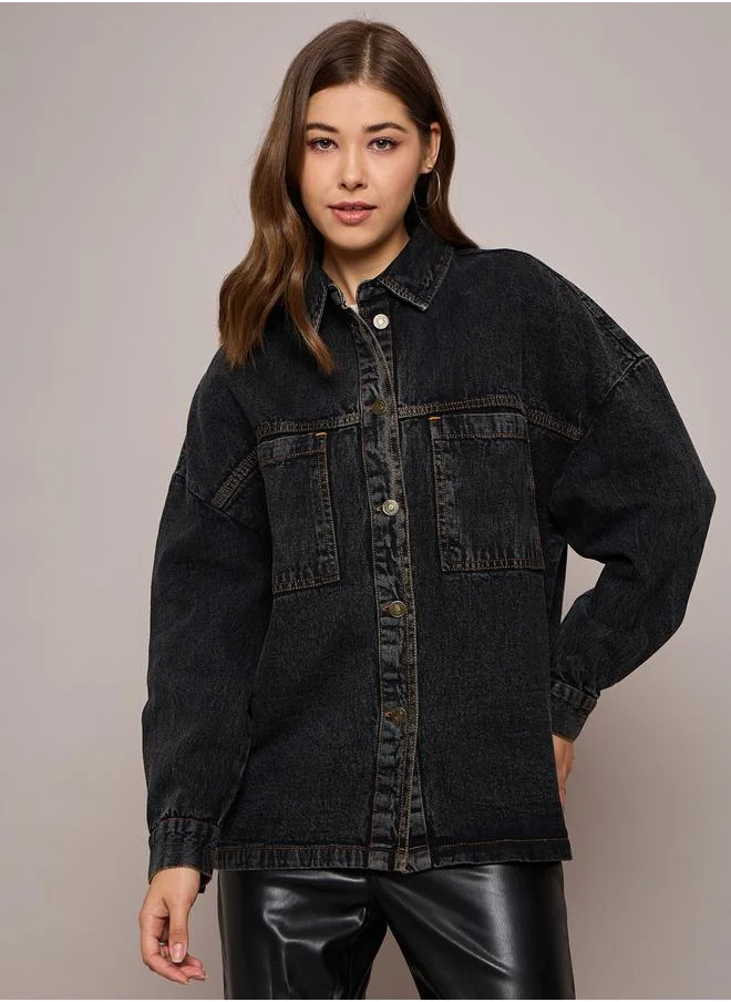 SASSAFRAS Sassafras Oversized Denim Jacket with Pockets