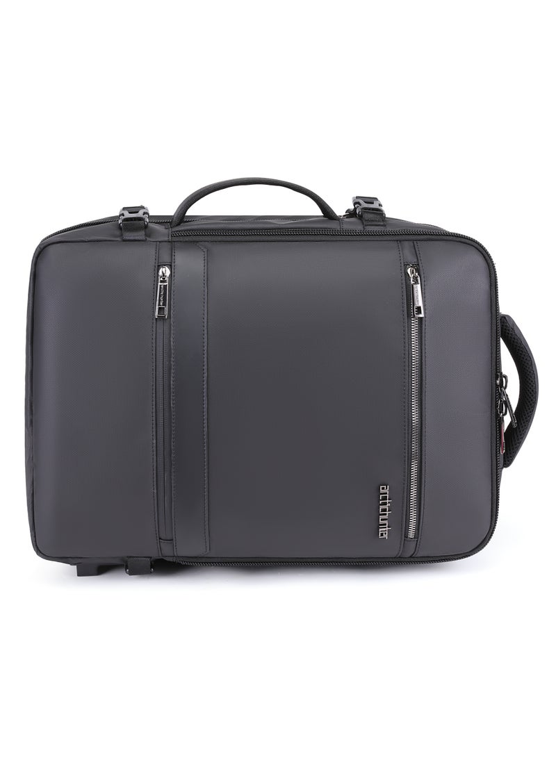 ARCTIC HUNTER Expandable Travel Backpack Water Resistant 180° Opening Built In USB Headphone Port Computer Bag for Men Women B00350 Black - Image 5