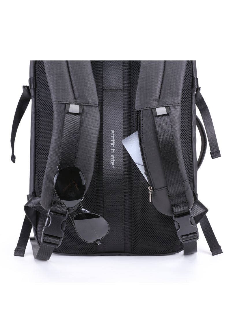 Expandable Travel Backpack Water Resistant 180° Opening Built In USB Headphone Port Computer Bag for Men Women B00350 Black - pzsku/ZFABDE91DB9ECCE6382C0Z/45/_/1709369824/9087e1b6-34c0-4fc5-84b7-13cf700bc8d9