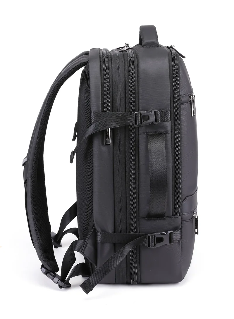 Arctic Hunter  Expandable Travel Backpack Water Resistant 180° Opening Built In USB Headphone Port Computer Bag for Men Women, B00350, Black  | Best Price UAE