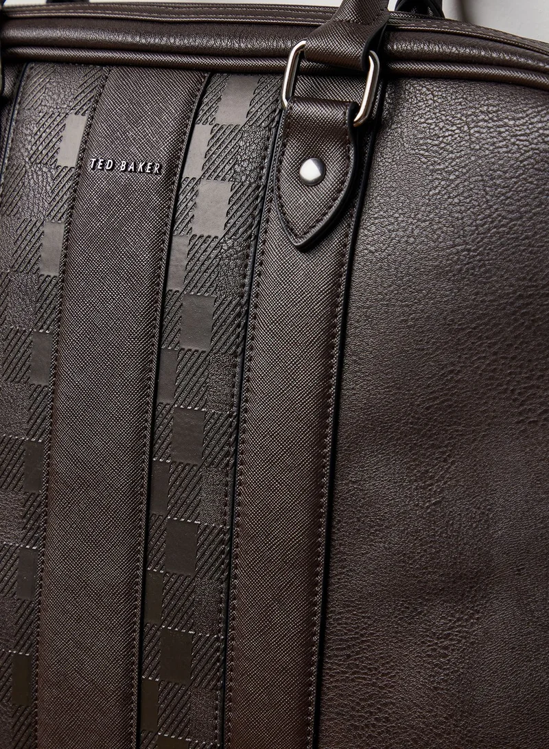 Ted Baker House Check Pu Document Bag