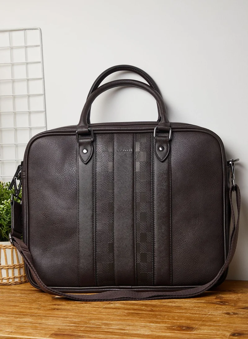 Ted Baker House Check Pu Document Bag