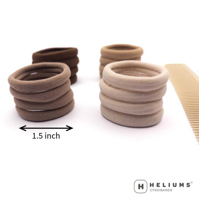 Cyndibands Seamless Hair Ties - Blonde - Gentle Hair Ties No Damage, Standard Size 1.5 Inch, Soft and Stretchy Nylon Fabric Ponytail Holders - 12 Count - Image 2