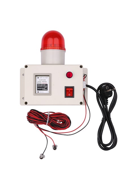 Water Level Indicator Alarm Water Level Alarm Sensor Waterline Indicating Alarm Low or High Water Level Sensor Alarm with Silencer Switch