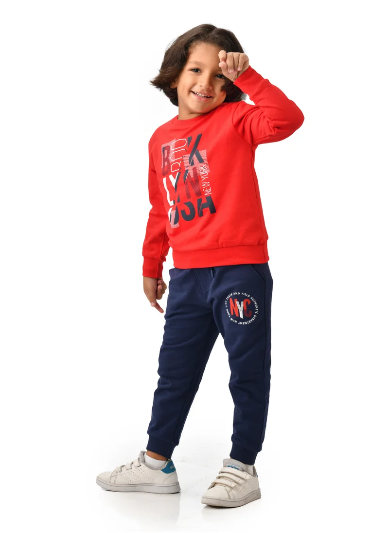 victor and jane Boys' 2-Piece Sweatshirt and Jogger Set