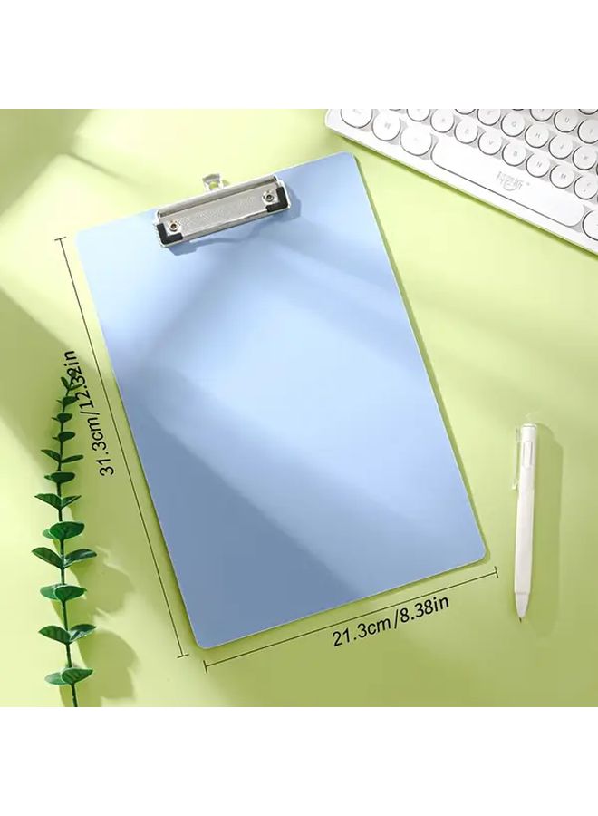 A4 Colorful Clipboard Memo Pad Set 9 Pack Purple Durable PP Metal Clip Office School - Image 2
