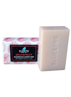 BLUEBYRD SOAP CO. Bluebyrd Soap Co Grapefruit Natural Shampoo Bar  Travel  EcoFriendly Solid Hair Wash Bar for All Hair Types Beard Shaving  Paraben Sulfate Alcohol  Plastic Free  Vegan 42oz GRAPEFRUIT 