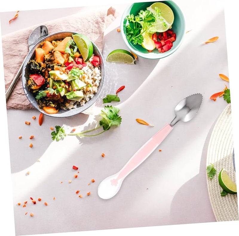 2 Set Stainless Steel Baby Spoon Soft Silicone Utensils for Weaning Durable Portable Tableware - Image 4
