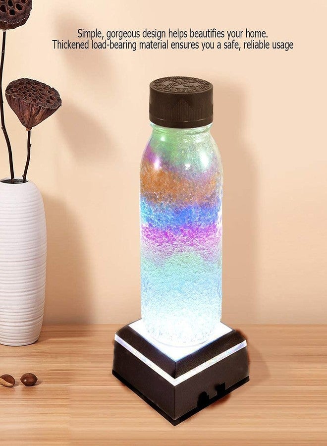 زيرون قاعدة حامل عرض بإضاءة LED، حامل حامل عرض ثلاثي الأبعاد بإضاءة LED متعدد الألوان لتزيين حفلات الأعياد والديكورات الزجاجية الفنية الكريستالية - Image 2