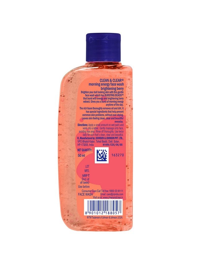Clean & Clear Morning Energy Berry Face Wash, 50ml - Image 2
