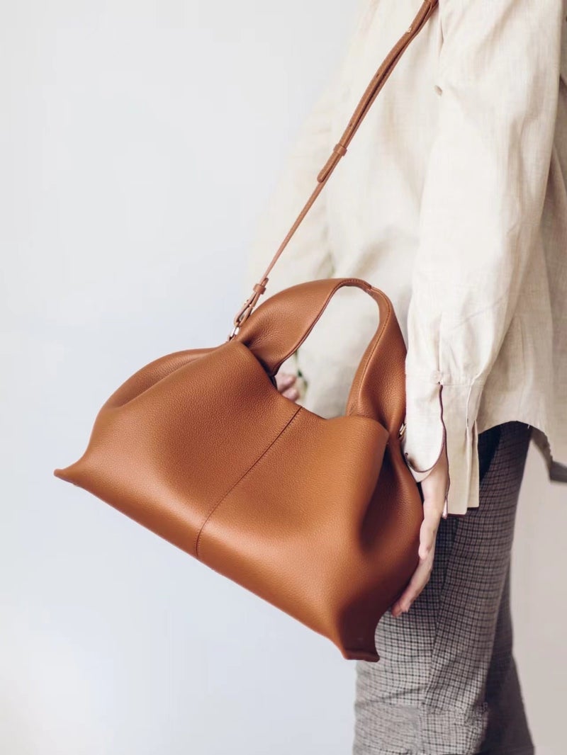 POLENE Numéro Neuf Mini Edition محكم الجمل براون حقيبة كاميرا كيس Crossbody - Image 4
