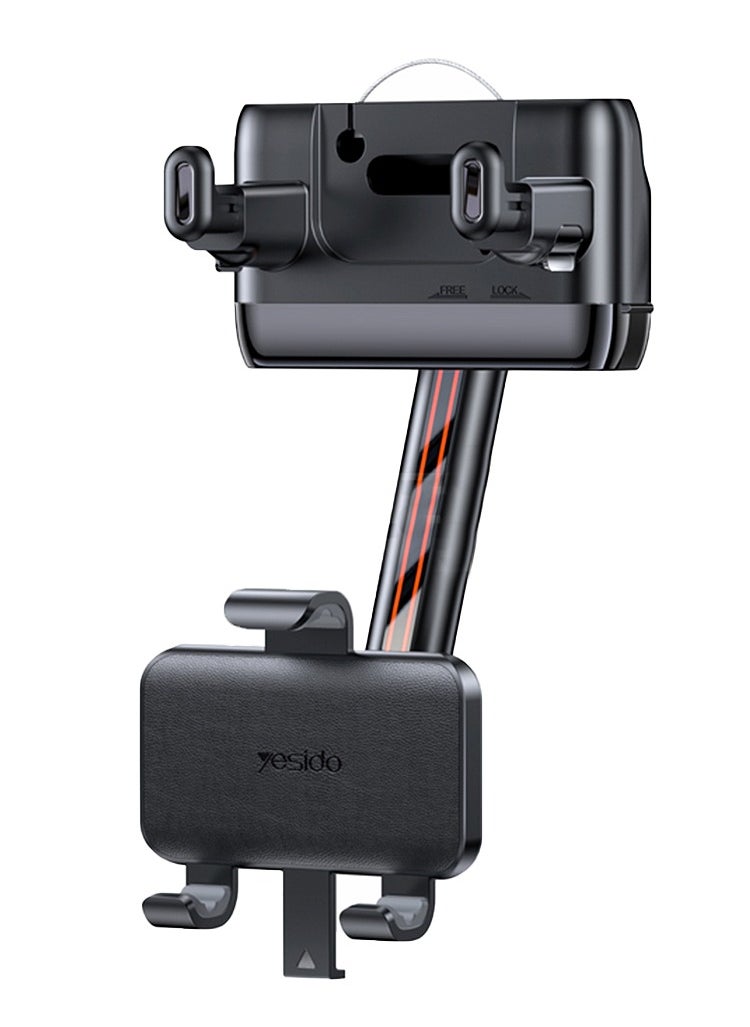 Yesido Car Rear View Mirror Adjustable Mobile Holder Yesido C265 - Black  - Image 1