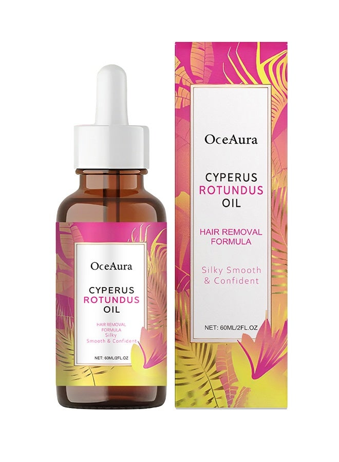 OceAura Cyperus Rotundusl Oil 60ml, Hair Removal Treatment Oil, Gently Conditions Hair Follicles, Inhibits Hair Growth, Soothes and Repairs Skin, Suitable for Both Men and Women - Image 1
