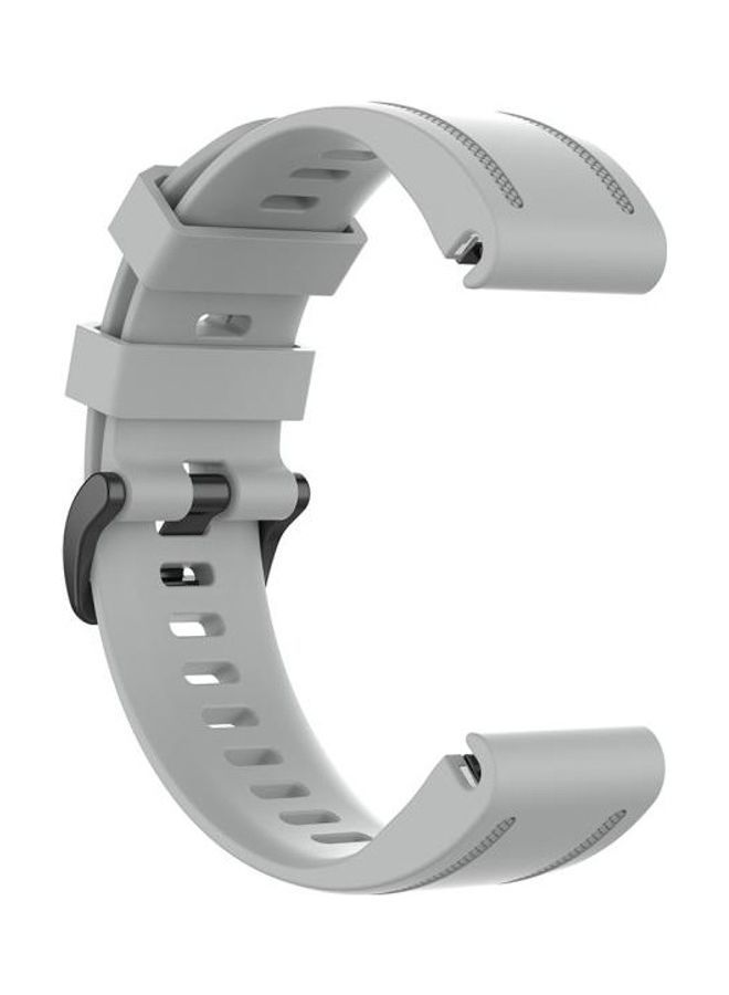 NIBEMINENT Quick Release Official Texture Watchband with Metal Button For Garmin Fenix 6S 20mm Grey - Image 4