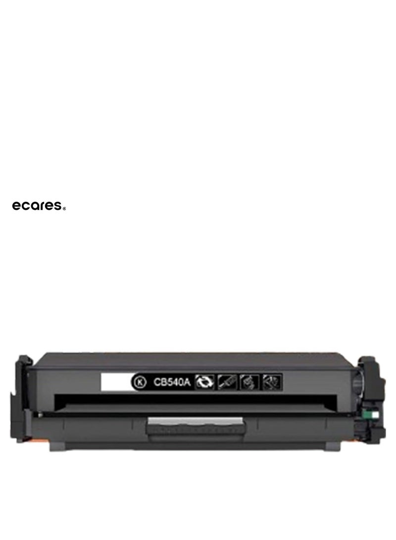 ECARES® 125A Toner Cartridge  CB540A Compatible  for HP Color Laserjet CM1312 MFP CM1312nfi CP1215 CP1515n CP1518ni (Black) - Image 1