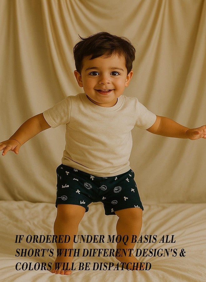 Cortica Kids' Cotton Shorts Combo Pack - Stylish & Comfortable Shorts for Boys, Girls & Kids (Pack of 1 Random Colors & Prints) Multicolour - Image 2