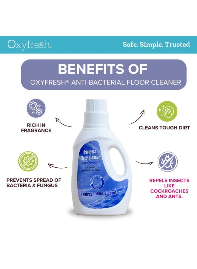 أوكسيفريش أوكسي فريش® منظف أرضيات مضاد للبكتيريا بتقنية Oxygene® سعة 1000 مل | يزيل البقع الصعبة والروائح الكريهة | يمنح لمعاناً يدوم مع شمع إضافي | يساعد على طرد الصراصير والنمل | مناسب للأرضيات والبلاط والمطابخ والمصارف - Image 4