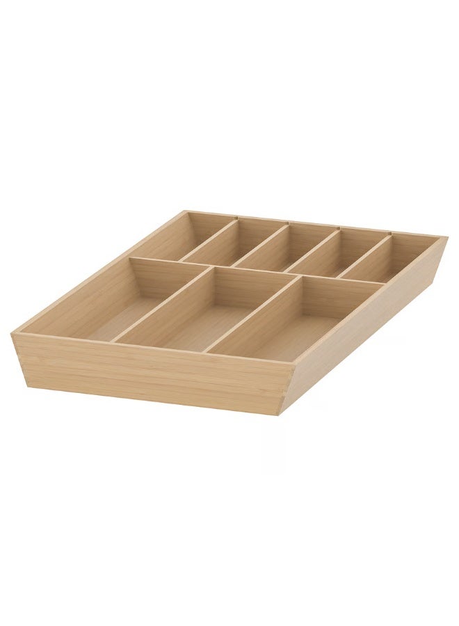 IKEA (IKEA) صينية أدوات المائدة UPPDATERA من IKEA – خشب خيزران فاتح، 32×50 سم | منظم درج عرض 40 سم - Image 1