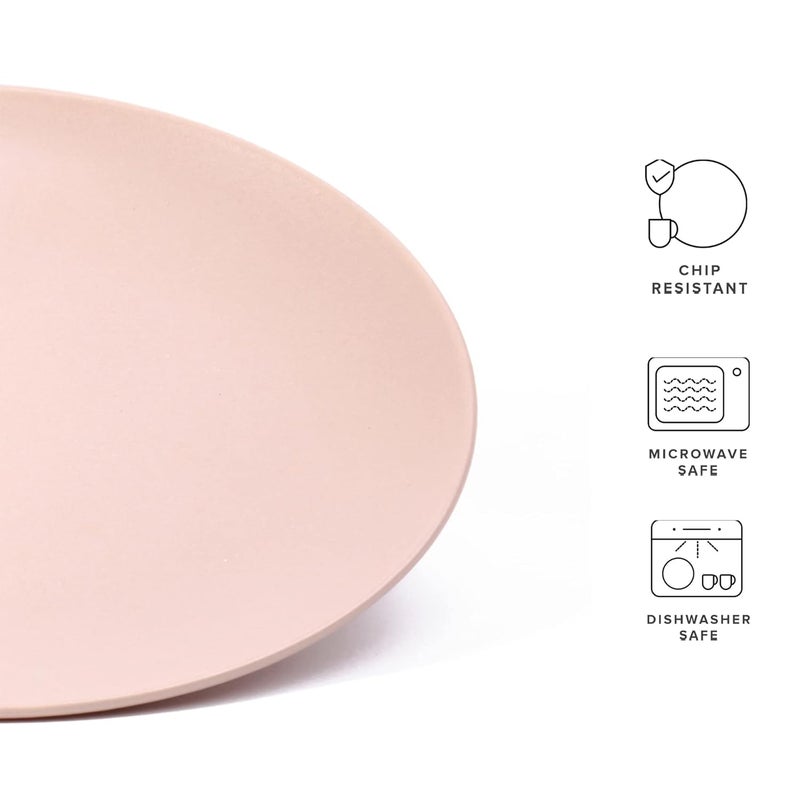 Shay Quarter Plates Set of 6 Blush Blush Series Matte Finish Premium Porcelain Snacks Plates Set of 6 Dessert Plates Snack Plate Small Plates Blush - Image 5