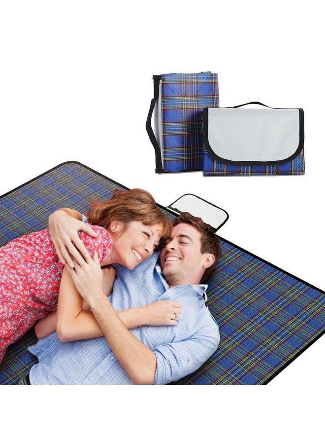 Inditradition Polyester Picnic Mat, Camping & Outdoor Foldable Sleeping Mat | Waterproof, 6 x 6 Feet (Blue) - Image 3